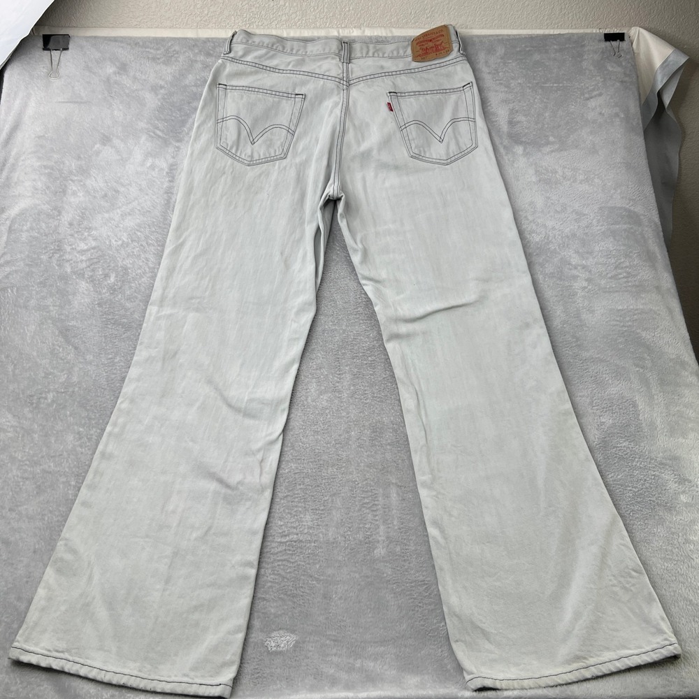 Levi's 567 Low Loose Bootcut Jeans 36x34 Grey Mens Vintage Y2K Baggy Skate - Picture 15 of 16